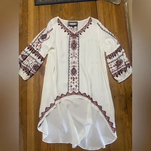 Vintage Collection Ivory Adele Embroidered Tunic Dress - Picture 4 of 4